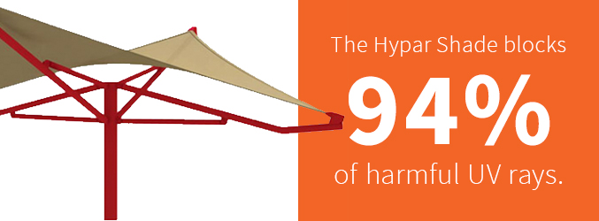 Hypar shade block 94% of harmful rays