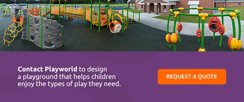 Contact Playworld to design a playground that helps children enjoy the types of play they need
