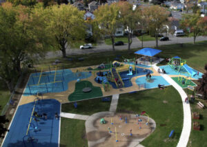 Sky View of Rachel's Kids Park of Hope in Canada